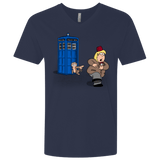 T-Shirts Midnight Navy / X-Small The Tardis Monkey Men's Premium V-Neck
