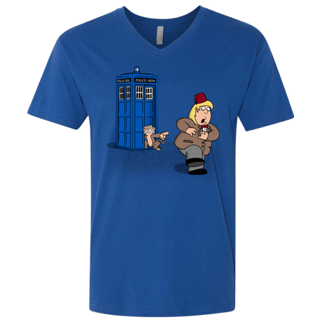 T-Shirts Royal / X-Small The Tardis Monkey Men's Premium V-Neck