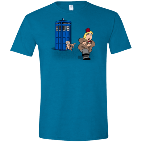 T-Shirts Antique Sapphire / S The Tardis Monkey Men's Semi-Fitted Softstyle