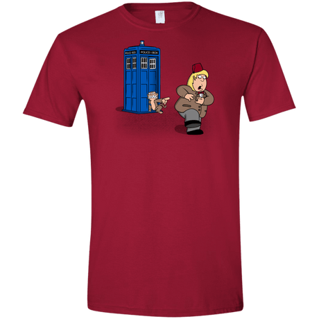 T-Shirts Cardinal Red / S The Tardis Monkey Men's Semi-Fitted Softstyle