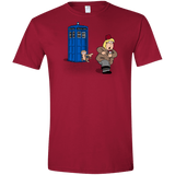 T-Shirts Cardinal Red / S The Tardis Monkey Men's Semi-Fitted Softstyle