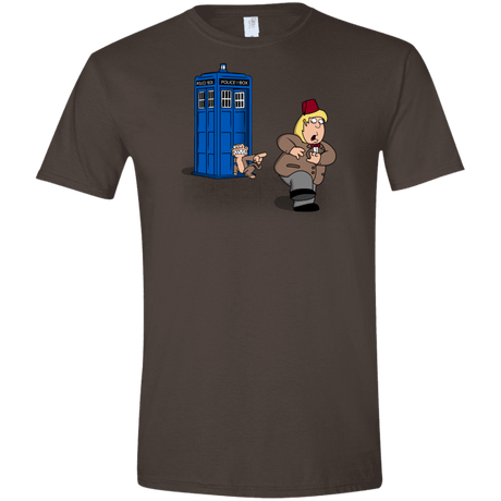 T-Shirts Dark Chocolate / S The Tardis Monkey Men's Semi-Fitted Softstyle