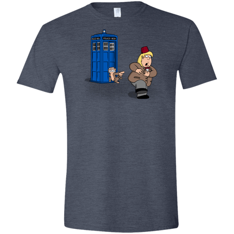 T-Shirts Heather Navy / S The Tardis Monkey Men's Semi-Fitted Softstyle