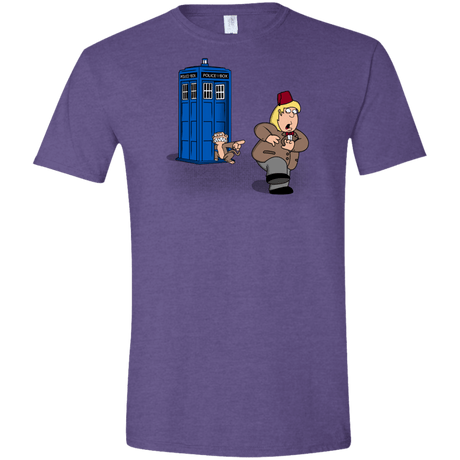 T-Shirts Heather Purple / S The Tardis Monkey Men's Semi-Fitted Softstyle