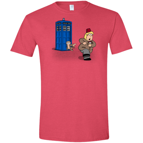 T-Shirts Heather Red / S The Tardis Monkey Men's Semi-Fitted Softstyle