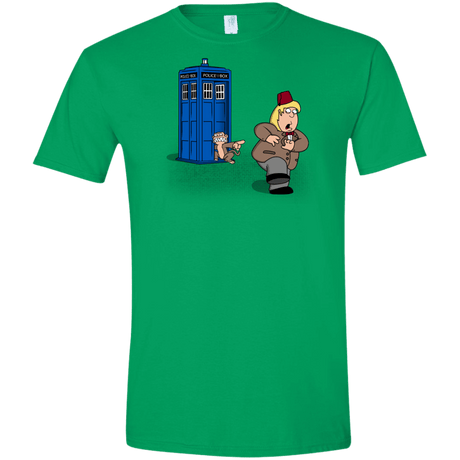 T-Shirts Irish Green / S The Tardis Monkey Men's Semi-Fitted Softstyle
