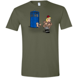 T-Shirts Military Green / S The Tardis Monkey Men's Semi-Fitted Softstyle