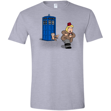 T-Shirts Sport Grey / X-Small The Tardis Monkey Men's Semi-Fitted Softstyle