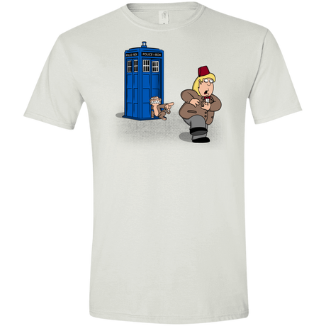 T-Shirts White / X-Small The Tardis Monkey Men's Semi-Fitted Softstyle
