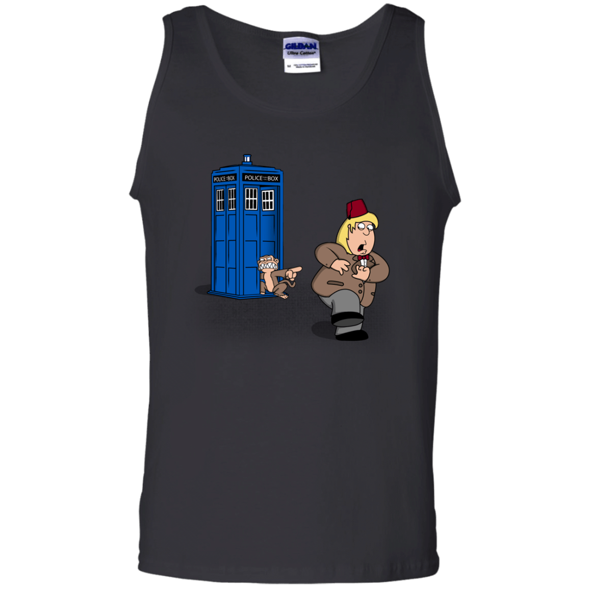 T-Shirts Black / S The Tardis Monkey Men's Tank Top