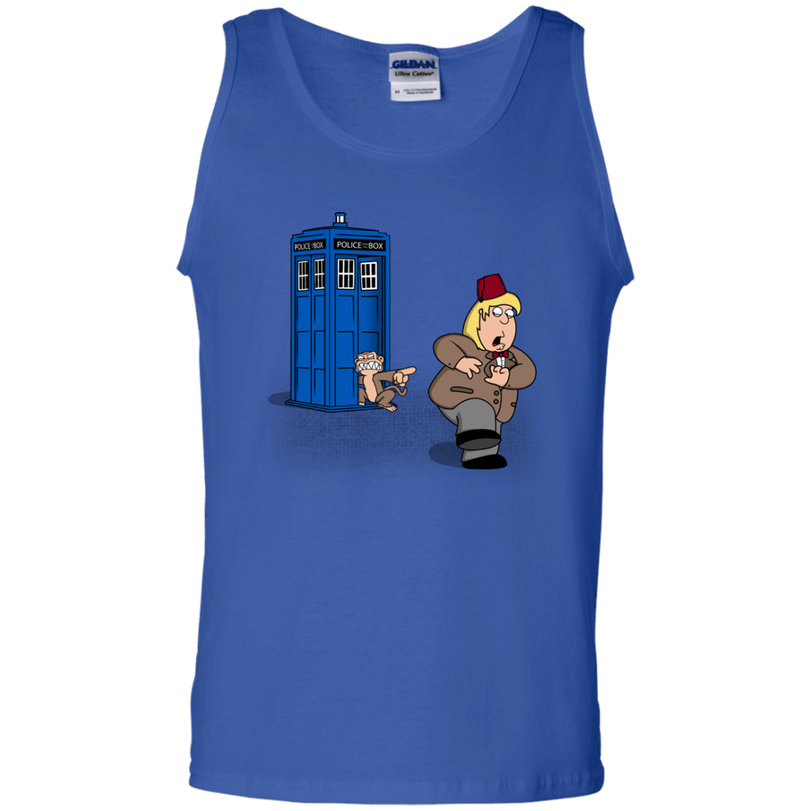 T-Shirts Royal / S The Tardis Monkey Men's Tank Top