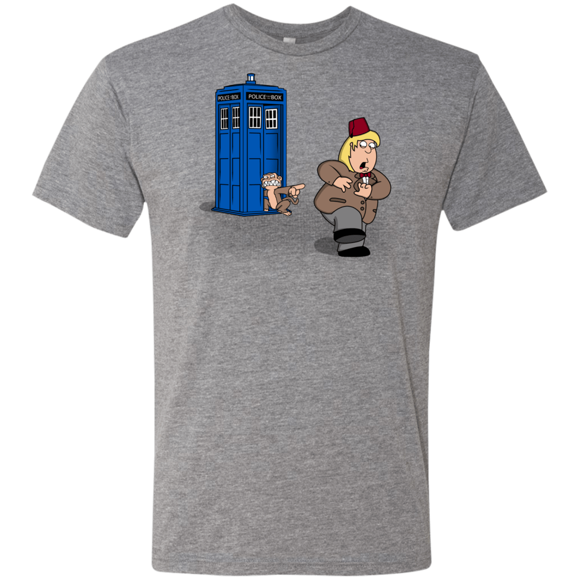 T-Shirts Premium Heather / S The Tardis Monkey Men's Triblend T-Shirt