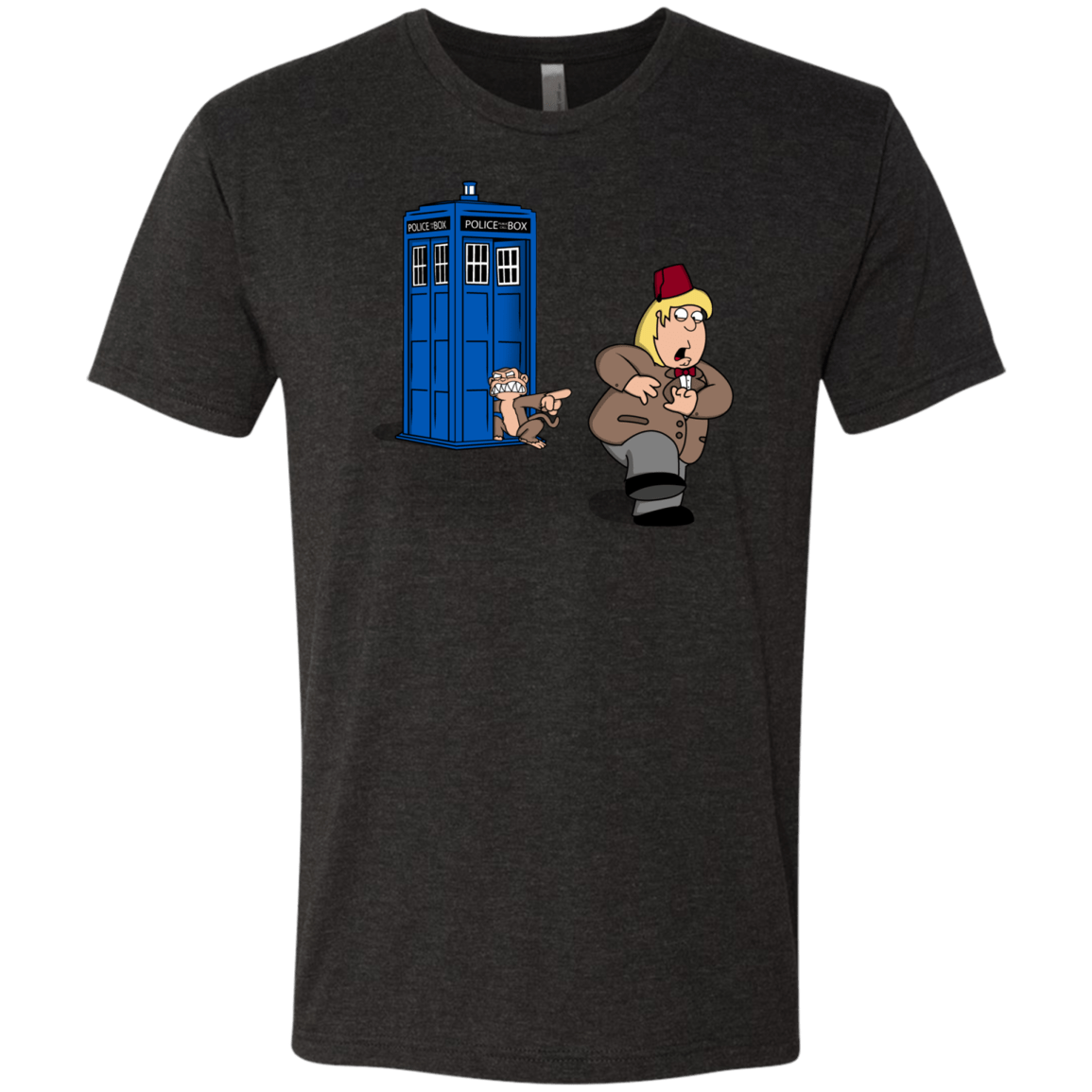 T-Shirts Vintage Black / S The Tardis Monkey Men's Triblend T-Shirt