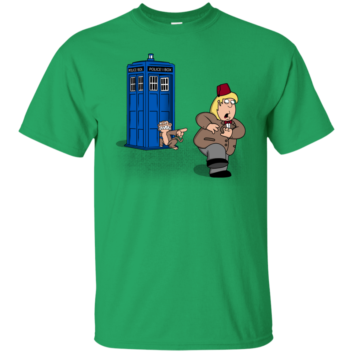 T-Shirts Irish Green / S The Tardis Monkey T-Shirt