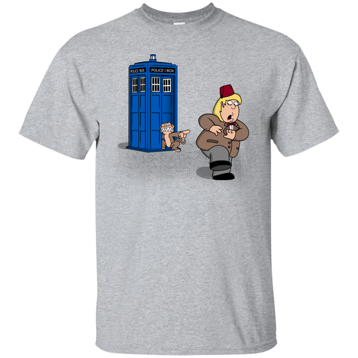 T-Shirts Sport Grey / S The Tardis Monkey T-Shirt