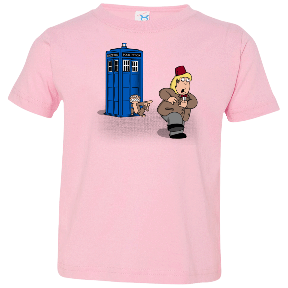 T-Shirts Pink / 2T The Tardis Monkey Toddler Premium T-Shirt