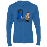 T-Shirts Vintage Royal / X-Small The Tardis Monkey Triblend Long Sleeve Hoodie Tee