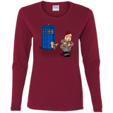 T-Shirts Cardinal / S The Tardis Monkey Women's Long Sleeve T-Shirt