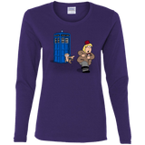 T-Shirts Purple / S The Tardis Monkey Women's Long Sleeve T-Shirt