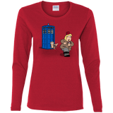 T-Shirts Red / S The Tardis Monkey Women's Long Sleeve T-Shirt