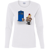 T-Shirts White / S The Tardis Monkey Women's Long Sleeve T-Shirt