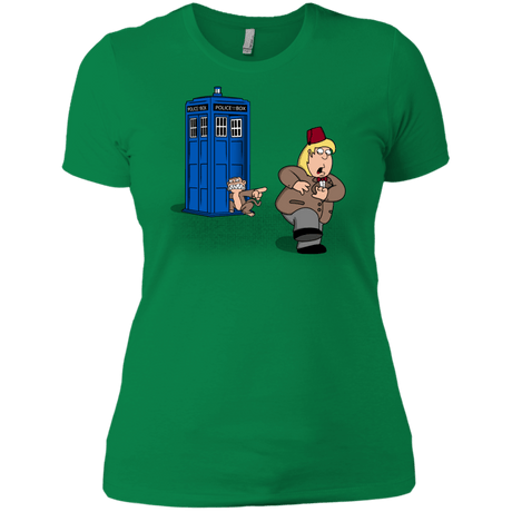 T-Shirts Kelly Green / X-Small The Tardis Monkey Women's Premium T-Shirt
