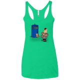 T-Shirts Envy / X-Small The Tardis Monkey Women's Triblend Racerback Tank