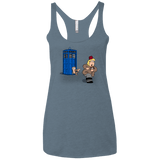 T-Shirts Indigo / X-Small The Tardis Monkey Women's Triblend Racerback Tank