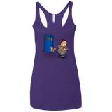 T-Shirts Purple Rush / X-Small The Tardis Monkey Women's Triblend Racerback Tank