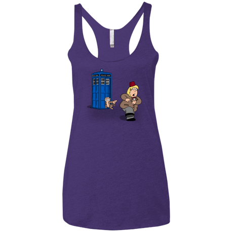 T-Shirts Purple Rush / X-Small The Tardis Monkey Women's Triblend Racerback Tank
