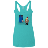T-Shirts Tahiti Blue / X-Small The Tardis Monkey Women's Triblend Racerback Tank