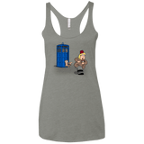T-Shirts Venetian Grey / X-Small The Tardis Monkey Women's Triblend Racerback Tank