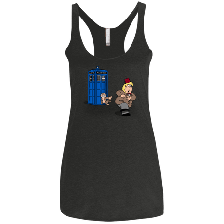 T-Shirts Vintage Black / X-Small The Tardis Monkey Women's Triblend Racerback Tank