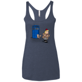 T-Shirts Vintage Navy / X-Small The Tardis Monkey Women's Triblend Racerback Tank