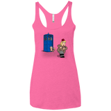 T-Shirts Vintage Pink / X-Small The Tardis Monkey Women's Triblend Racerback Tank