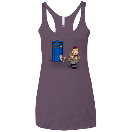 T-Shirts Vintage Purple / X-Small The Tardis Monkey Women's Triblend Racerback Tank