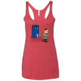 T-Shirts Vintage Red / X-Small The Tardis Monkey Women's Triblend Racerback Tank