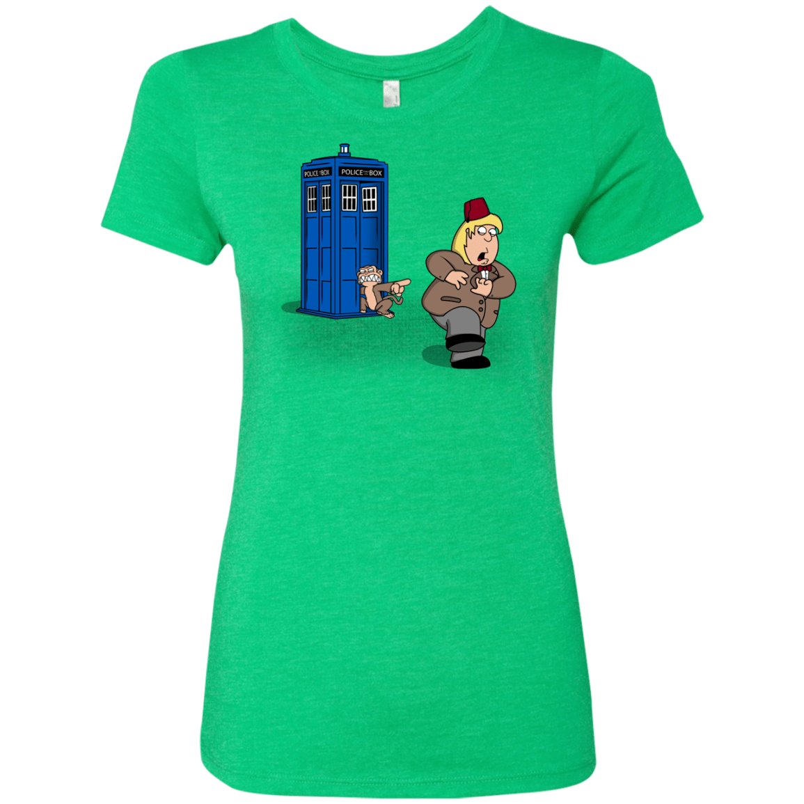 T-Shirts Envy / S The Tardis Monkey Women's Triblend T-Shirt