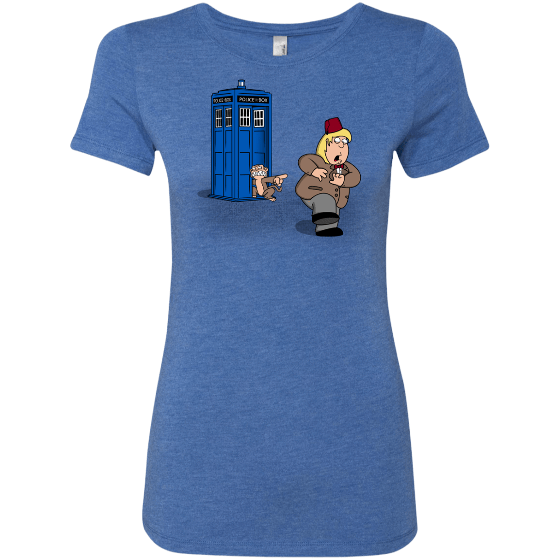T-Shirts Vintage Royal / S The Tardis Monkey Women's Triblend T-Shirt