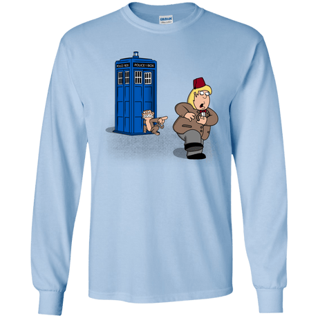 T-Shirts Light Blue / YS The Tardis Monkey Youth Long Sleeve T-Shirt