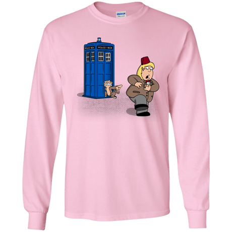 T-Shirts Light Pink / YS The Tardis Monkey Youth Long Sleeve T-Shirt