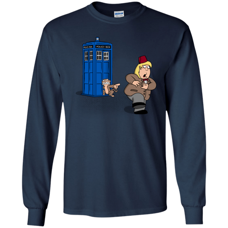 T-Shirts Navy / YS The Tardis Monkey Youth Long Sleeve T-Shirt