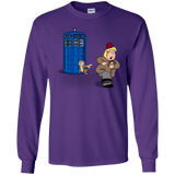 T-Shirts Purple / YS The Tardis Monkey Youth Long Sleeve T-Shirt