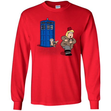 T-Shirts Red / YS The Tardis Monkey Youth Long Sleeve T-Shirt