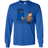 T-Shirts Royal / YS The Tardis Monkey Youth Long Sleeve T-Shirt