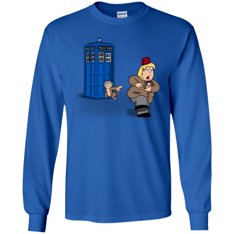 T-Shirts Royal / YS The Tardis Monkey Youth Long Sleeve T-Shirt