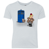 T-Shirts Heather White / YXS The Tardis Monkey Youth Triblend T-Shirt
