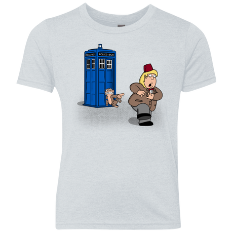 T-Shirts Heather White / YXS The Tardis Monkey Youth Triblend T-Shirt