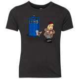 T-Shirts Vintage Black / YXS The Tardis Monkey Youth Triblend T-Shirt