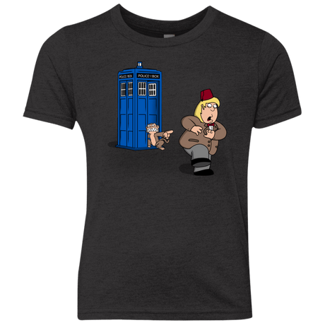 T-Shirts Vintage Black / YXS The Tardis Monkey Youth Triblend T-Shirt